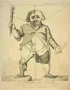 A Right Honorable alias a Sans Coulotte, utgitt av S.Fores, 1802 av James Gillray