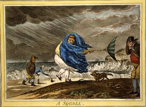 A Squall, pub. H Humphrey, London, 1810 (håndfarget gravering)