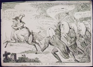 A Ward of Chancery, utgitt av S.W. Fores (etsing) av James Gillray