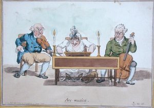 Ars Musica, utgitt av Hannah Humphrey i 1800 (håndfarget etsning) av James Gillray