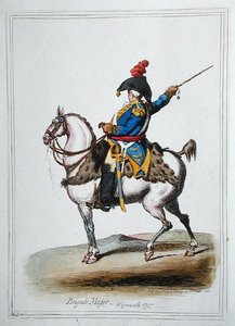 Brigade Major, utgitt av Hannah Humphrey i 1797 (håndfarget etsning) av James Gillray