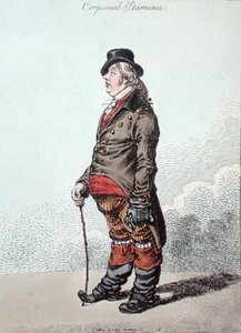 Corporeal Stamina, utgitt av Hannah Humphrey i 1801 (håndfarget etsning) av James Gillray