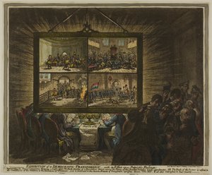 Utstilling av en demokratisk åpenhet, med dens effekt på patriotiske følelser av James Gillray