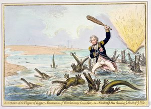 Extirpation of the Plagues of Egypt, utgitt av Hannah Humphrey i 1798 (etsing og gravering med wc på papir)