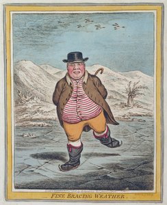 Fine Bracing Weather, utgitt av Hannah Humphrey i 1808 (håndfarget etsning)