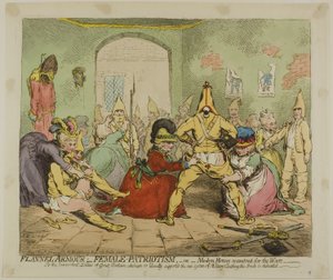Flanell rustning; Kvinnelig patriotisme av James Gillray