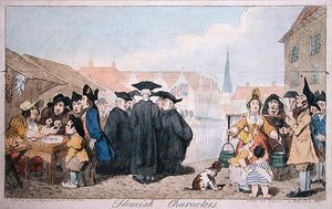 Flemish Characters, utgitt av G. Humphrey i 1793 (håndfarget gravering) av James Gillray
