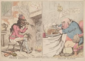Fransk frihet og britisk slaveri av James Gillray