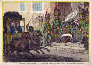 TYSK NONCHALENCE – ELLER BETRÆKELSE AV LITE BEIN. 1803 (gravering) av James Gillray