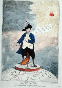 Gloria Mundi, eller The Devil Addressing the Sun, utgitt av William Humphrey i 1782 (håndfarget gravering) av James Gillray