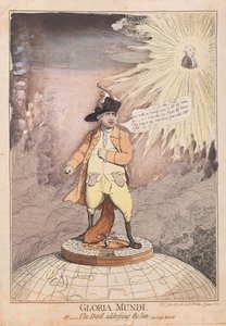 Gloria Mundi, eller The Devil addressing the Sun, pub. 1782 (håndfarget gravering)