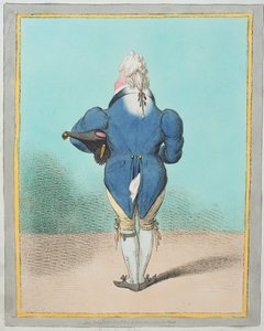 HKH prinsen av Wales (1762-1830) utgitt av Hannah Humphrey i 1802 (håndfarget etsning)