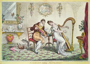 Harmoni før ekteskap, 1805 (fargegravering)