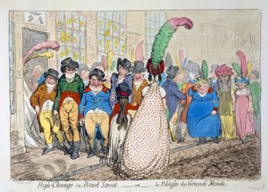 High Change i Bond Street eller la Politées du Grande Monde, 1796 (håndfarget gravering)
