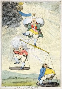 Jack a Both Sides , utgitt av William Humphrey i 1783 (håndfarget etsning)