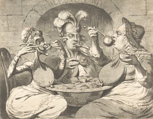 Uhyrlige krabber ved en ny koalisjonsfest, 29. mai 1787., 29. mai 1787. av James Gillray