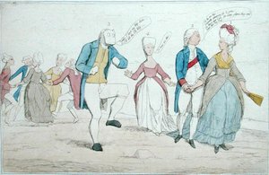Monumenter nylig oppdaget på Salisbury Plain, utgitt av Hannah Humphrey i 1782 (håndfarget etsning) av James Gillray