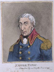 Napper Tandy (1740-1803) utgitt av Hannah Humphrey i 1799 (håndfarget etsning)