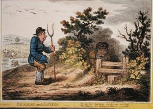 Palemon and Lavinia, utgitt av Hannah Humphrey i 1805 (håndfarget etsning) av James Gillray