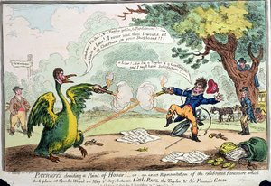Patrioter bestemmer seg for et ærespunkt! eller En eksakt representasjon av Rencontre som fant sted i Coombe Wood 2. mai 1807 mellom Little Paul the Taylor og Sir Francis Goose, utgitt av Hannah
