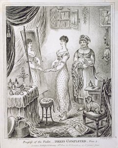 Progress of the Toilet, or Dress Completed, utgitt av Hannah Humphrey i 1810