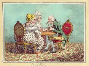 Push-Pin, utgitt av Hannah Humphrey i 1797 (håndfarget etsning)