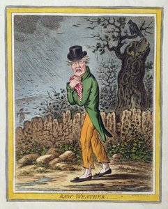 Raw Weather , utgitt av Hannah Humphrey i 1808 (håndfarget etsning)