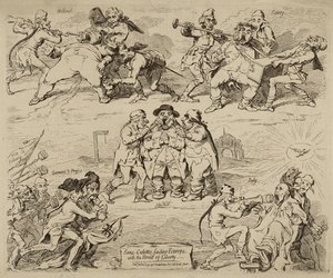 Sans-Culottes, Feeding Europe with the Bread of Liberty, publisert 12. januar av James Gillray