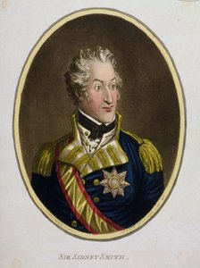 Sir Sidney Smith (1764-1840) utgitt av Hannah Humphrey i 1799 (håndfarget etsning med akvatint)