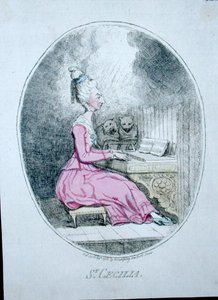 St. Cecilia, utgitt av Hannah Humphrey i 1782 (håndfarget etsning) av James Gillray
