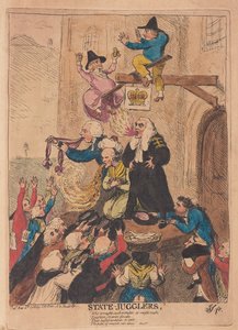 State Gjøglere, pub. 1788 (håndfarget gravering)