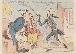 Å ta medisin - eller - Nyheten om skytingen av Sveriges konge! av James Gillray