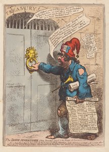 The Daily Advertiser, pub. 1797 (håndfarget gravering)
