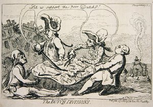 De nederlandske divisjonene av James Gillray