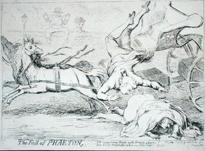 The Fall of Phaeton, utgitt av S.W. Fores i 1788 (etsing) av James Gillray