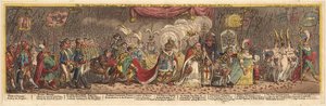 Den store kroningsprosesjonen til Napoleon den første keiseren av Frankrike, fra kirken Notre-Dame, 1805