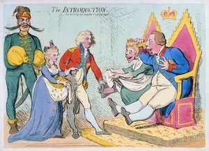 The Introduction, utgitt av Hannah Humphrey, 1791 (håndfarget etsning)