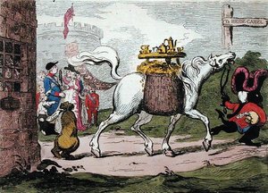 The Legacy, utgitt av W. Holland i 1786 (håndfarget etsning) av James Gillray