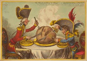 Plommepuddingen i fare eller statsepikere som tar en Petit Souper av James Gillray