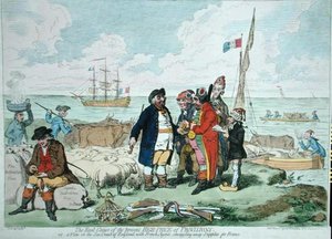 Den virkelige årsaken til den nåværende høye prisen på proviant, utgitt av Hannah Humphrey i 1795 (håndfarget etsning) av James Gillray