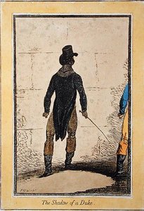 The Shadow of a Duke , utgitt av Hannah Humphrey i 1795 (håndfarget etsning) av James Gillray