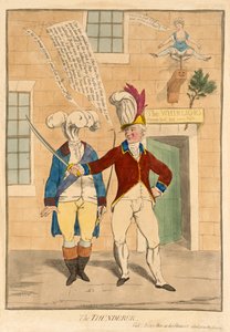 The Thunderer, pub. 1782 (håndfarget gravering)
