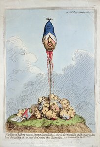 «Frihetstreet må plantes umiddelbart! Dette er #39;Noe som må gjøres, og det raskt også#39; for å redde landet fra ødeleggelse», utgitt av Hannah Humphrey av James Gillray