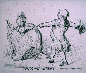 The York Minuet, utgitt av Hannah Humphrey i 1791 (etsing) av James Gillray
