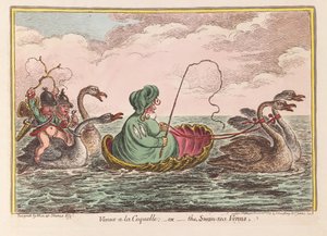 Venus a la Coquelle; eller Swan-Sea Venus, pub. 1809 (håndfarget gravering)