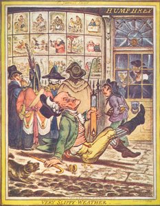 Veldig glatt vær, 1808 av James Gillray