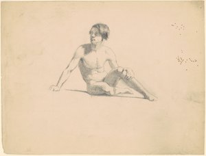 Sittende mann naken [recto]