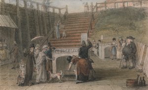 Figurer som tar vannet på spaet i Scarborough