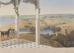 Holland Estate, St. Thomas i øst, Utsikt fra Change of Air House av James Hakewill
