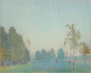 Parkscene og tårn, 1912